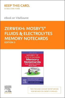 Mosby'S Fluids & Electrolytes Memory Notecards - Elsevier eBook on Vitalsource (