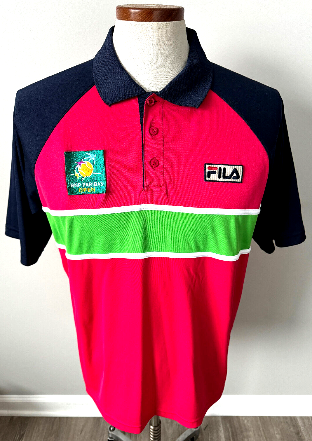 FILA POLO (BNP PARIBAS OPEN 非売品) Fila BNP Paribas Open Indian Wells Tennis Polo Shirt XL | eBay