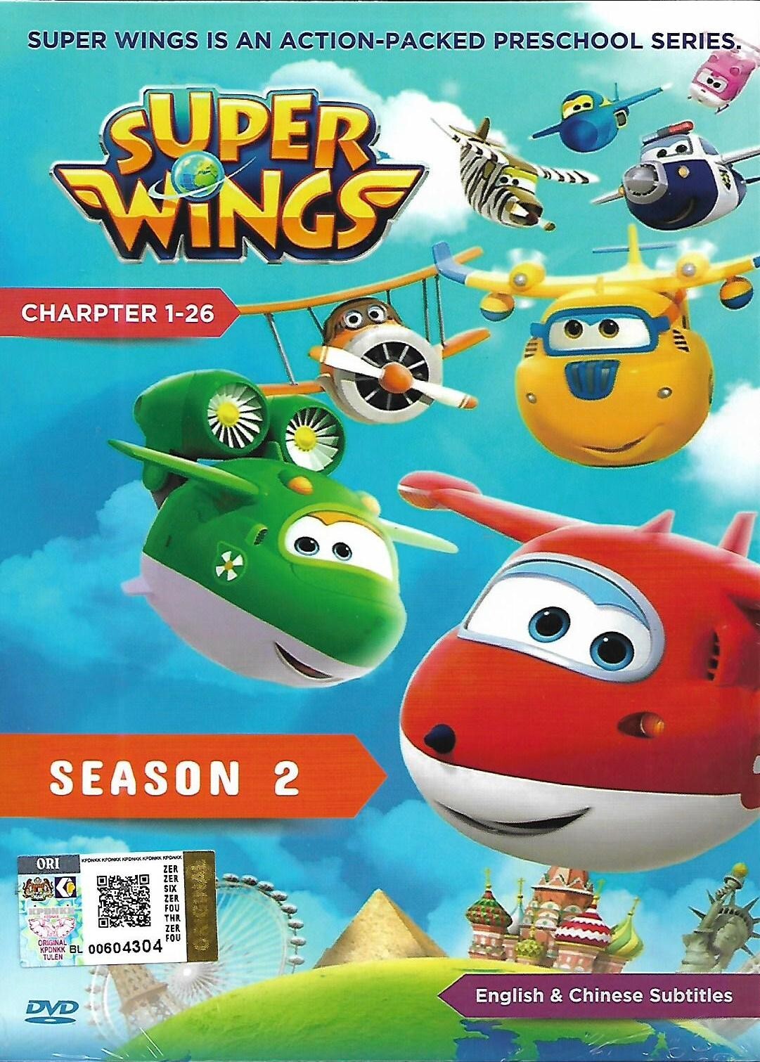 ミュージシャン WINGS DVD Super Wings Season 2 Chapter 1-26End DVD Korean Animated TV