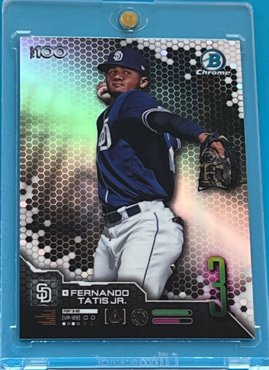 スポーツ選手 2017 bowman chorme torres refractor auto 2019 BOWMAN CHROME - TOP 100 REFRACTOR - FERNANDO TATIS, JR