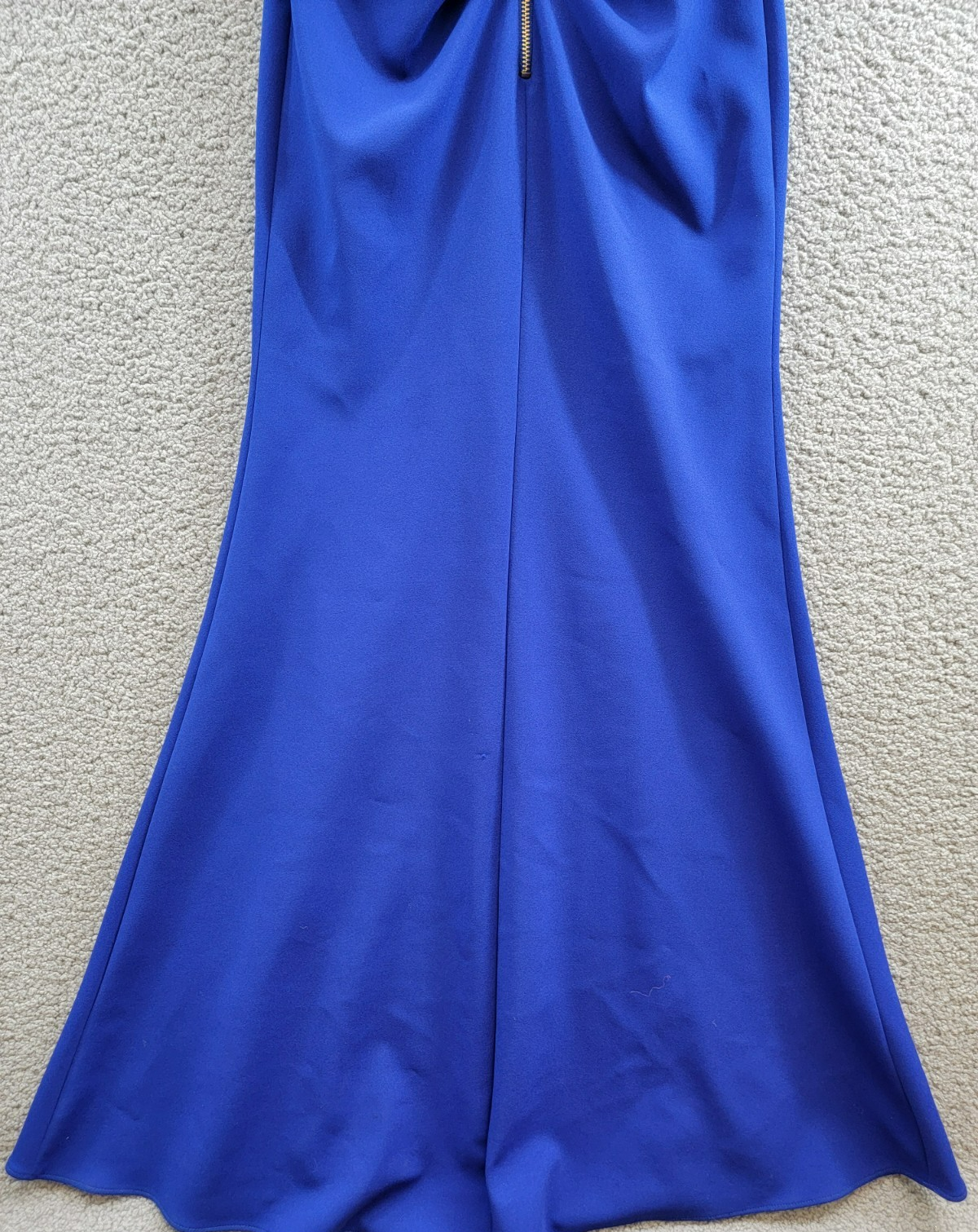 AQUA Off-the-Shoulder Scuba Crepe Gown Women's 2 Marine Back Zip Closure S/S - Picture 15 of 20