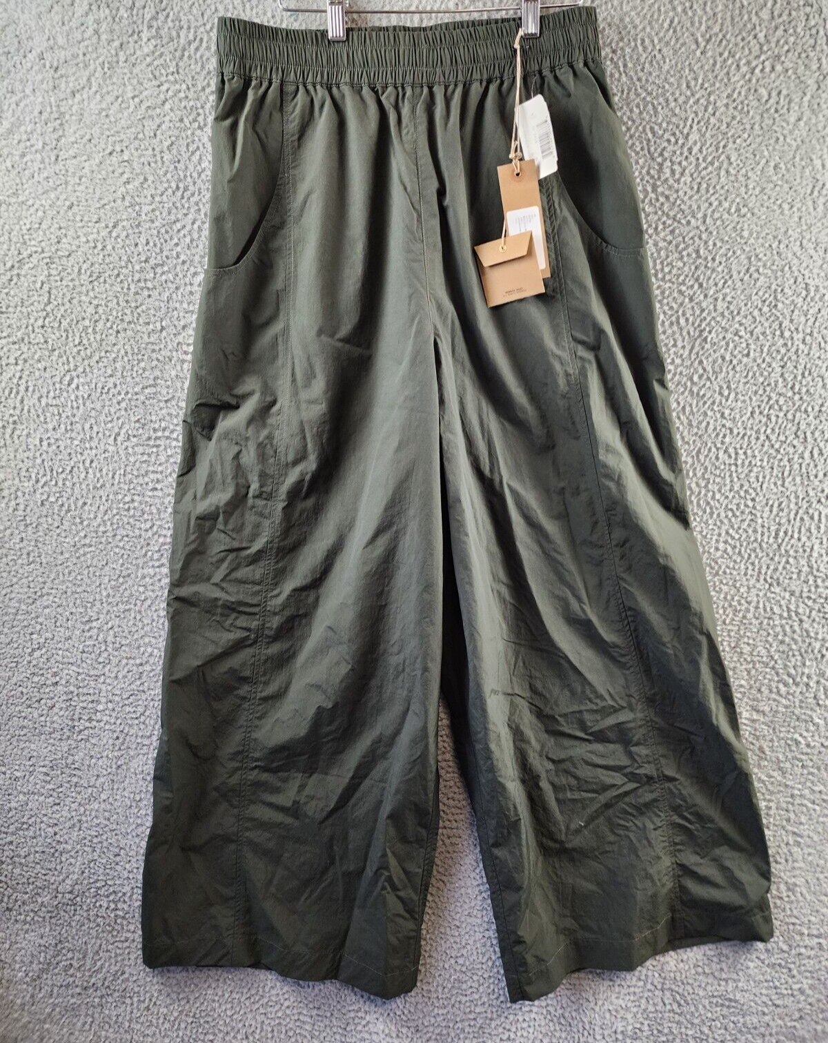 Nicholas Daley Oversized Fit Wide Leg Pants Men's 32 Olive Elastic