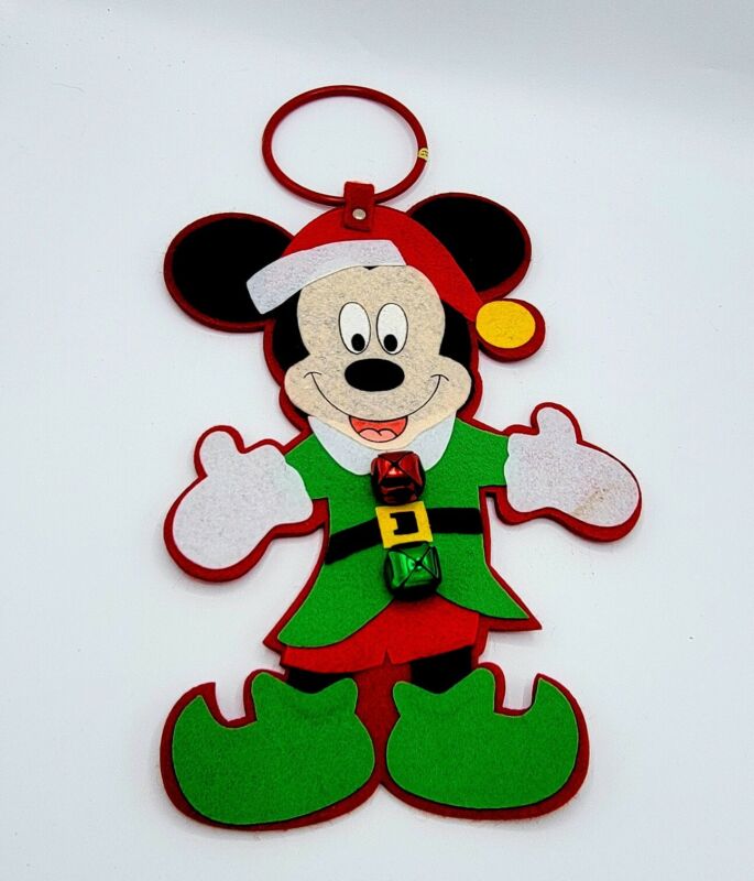 Vintage Felt Mickey Mouse Elf 12" Decoration Hang From Doorknob or Wall