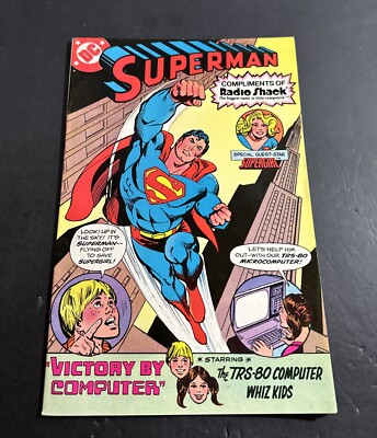 SUPERMAN  WITH GUEST STAR SUPERGIRL  RADIO SHACK  1981   Fn/VF J2