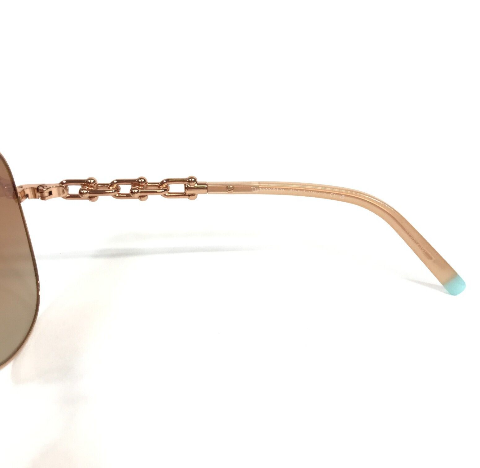 Pre-owned Tiffany & Co . Sunglasses Tf3086 6105/3n Gold Butterfly Mirrored Lenses 57-17-140 In Pink