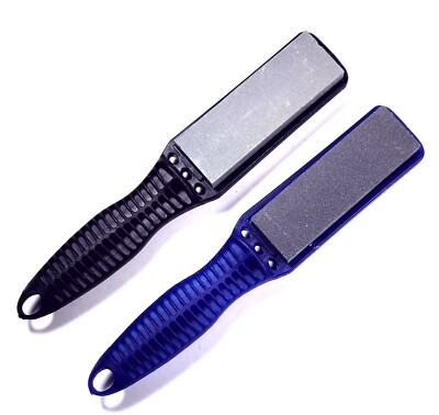 2Pc Knife Sharpening Silicone Carbide Stone Set Grits: 600/1200 & 800/2000 Handl