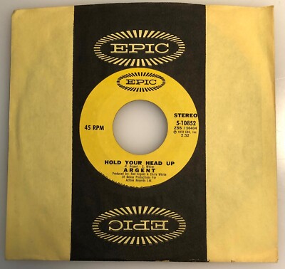 Argent (Zombies related) / Hold Your Head Up / 1972 US 45rpm / NM-