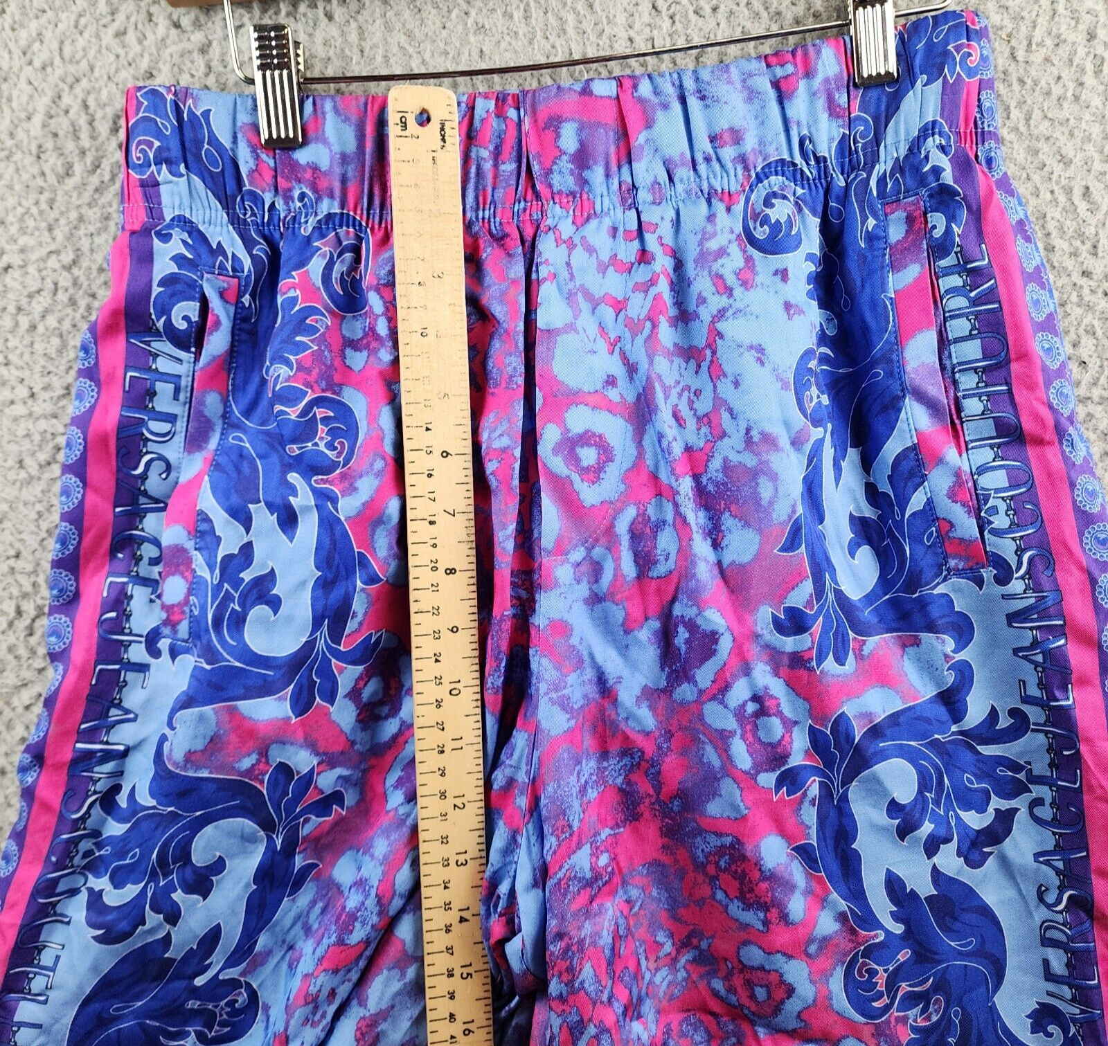Versace Jeans Couture Corti Bermuda Shorts Men's XS Cerulean Elastic Waist~ - Picture 7 of 16