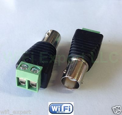 2pcs x CAT5/CAT6 UTP to BNC FEMALE Coax Video Balun Connector Adapter for CCTV 