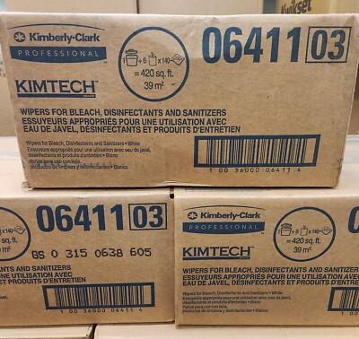 Kimberly-clark kimtech wipers for bleach desinfectants 06411