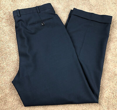 Incotex Navy Blue Twill Dress Pants Size 33