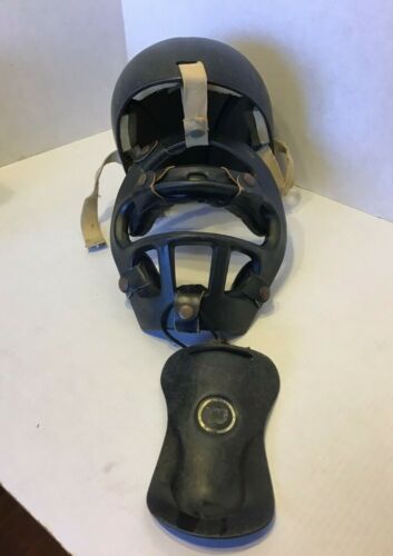 Vintage Wilson A3026 Umpire Mask Catchers Helmet Guard Leather Straps