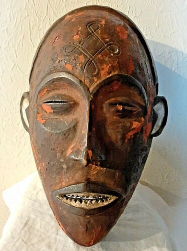 Vintage African Chokwe Mwana Pwo Tribal Mask (Angola)