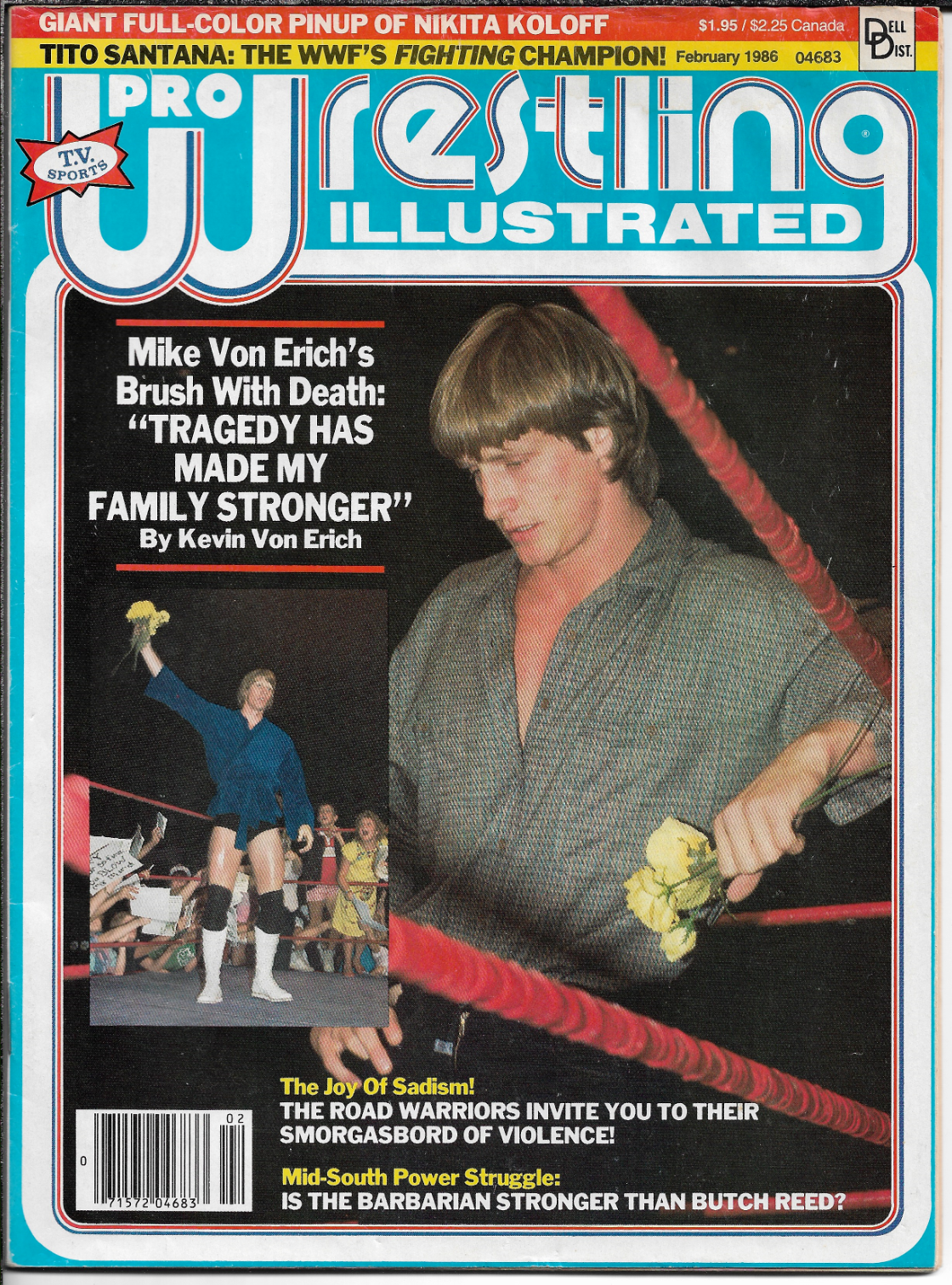 Pro Wrestling Illustrated Magazine February 1986 Mike Von