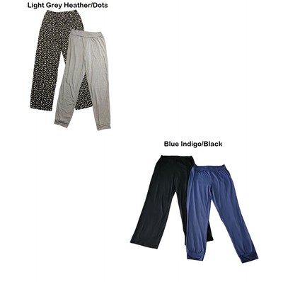 Женские пижамные брюки для бега трусцой с прямыми штанинами HUE Womens из 2 упаковок мягкой эластичной ткани