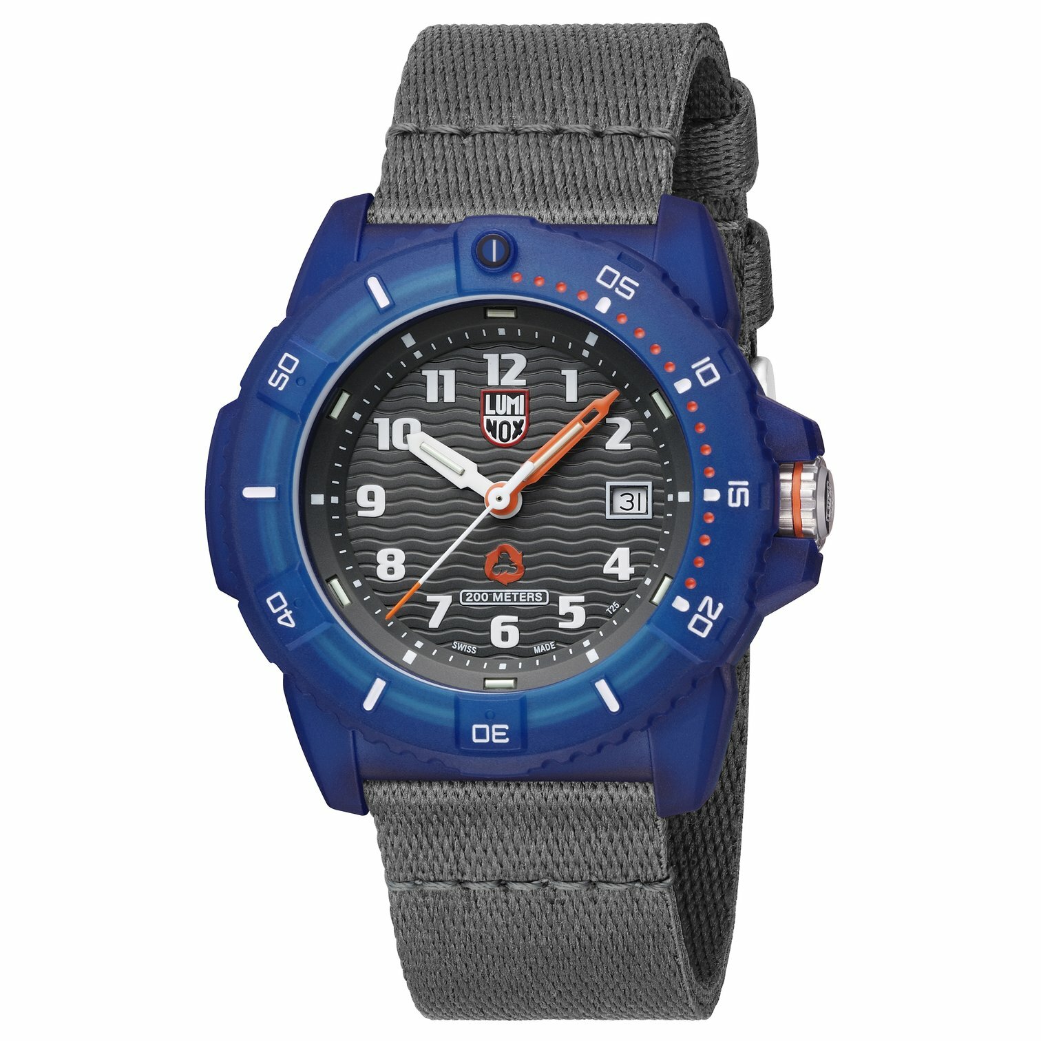 Pre-owned Luminox Xs.8902 Tide Recycled Ocean Material - Eco Series Quartz Men's Watch