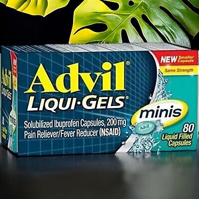NEW Advil Liqui-Gels Minis Pain Reliever & Fever Reducer Capsules 200 mg 80ct