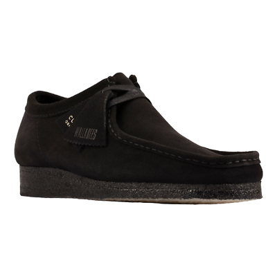 Clarks wallabee low on sale black