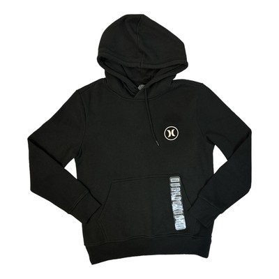 Ультрамягкая флисовая толстовка с капюшоном Hurley Mens Standard Fit Icon Graphic (черный, S)