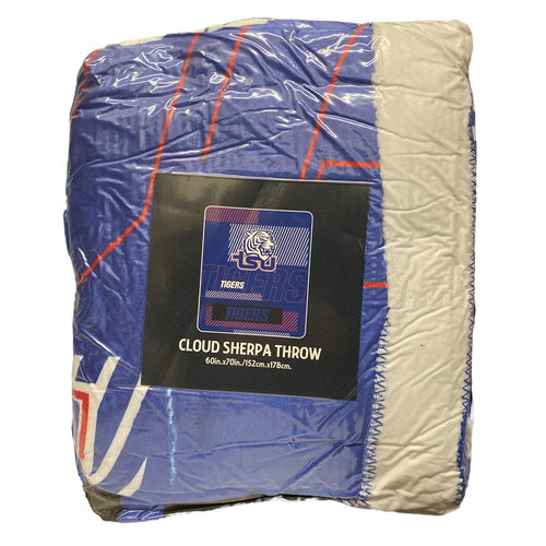 NCAA Cloud Throw Blanket with Sherpa Back, 60 x 70, TSU Tigers