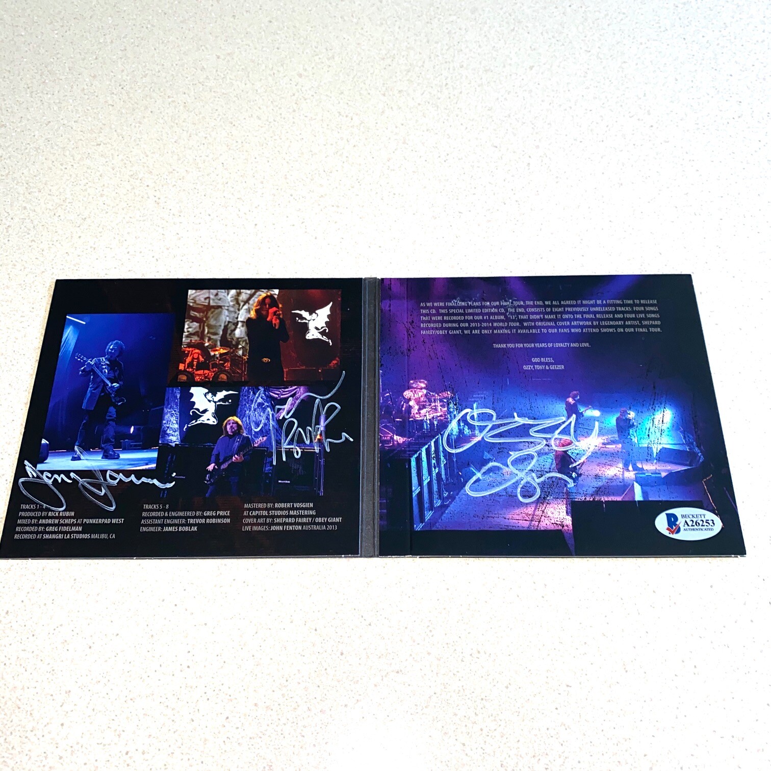 BLACK SABBATH signed autographed THE END CD OZZY OSBOURNE