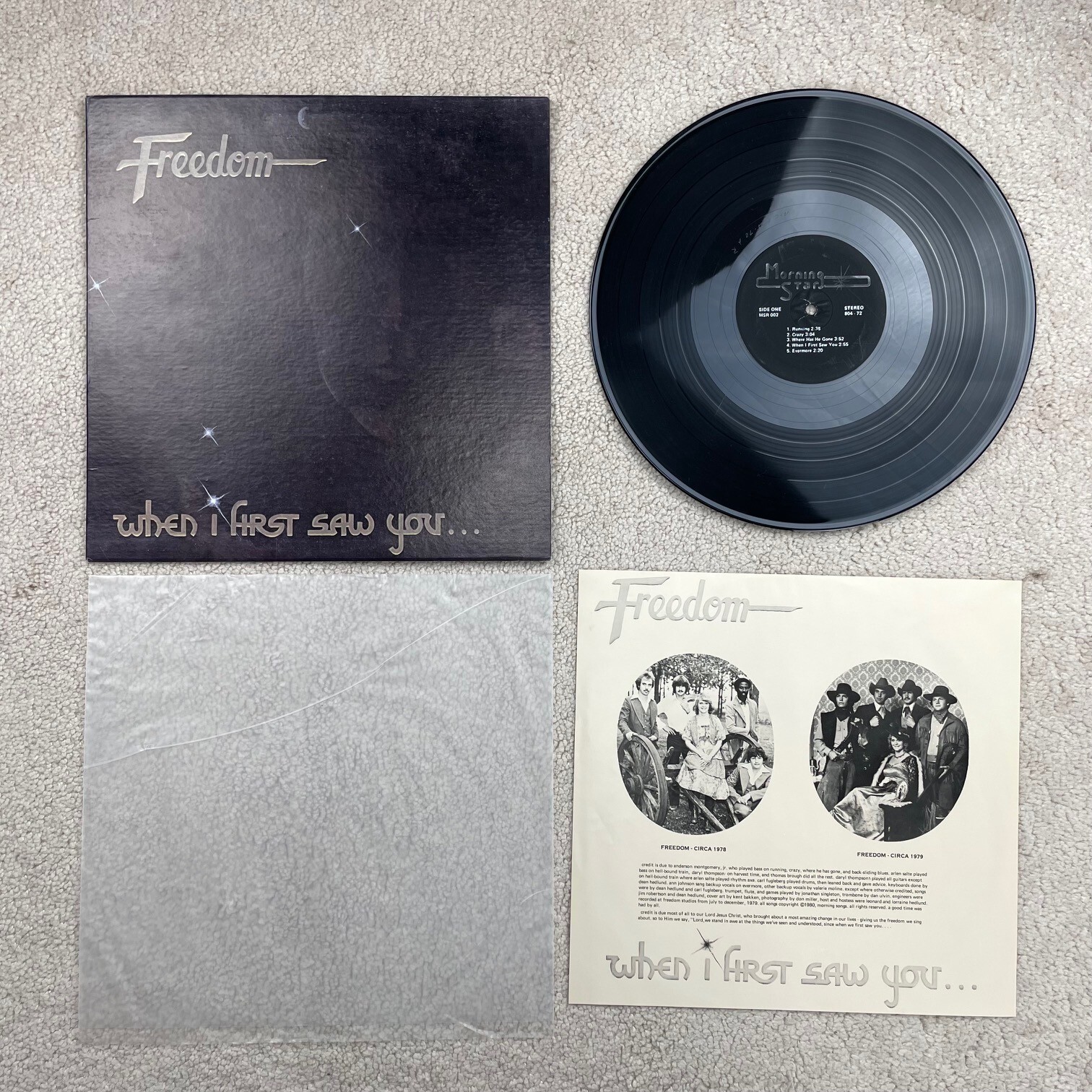 加LP Freedom When I First Saw You MSR002 MORNINGSTAR /00260 加LP Freedom When I First Saw You MSR002 MORNINGSTAR /00260