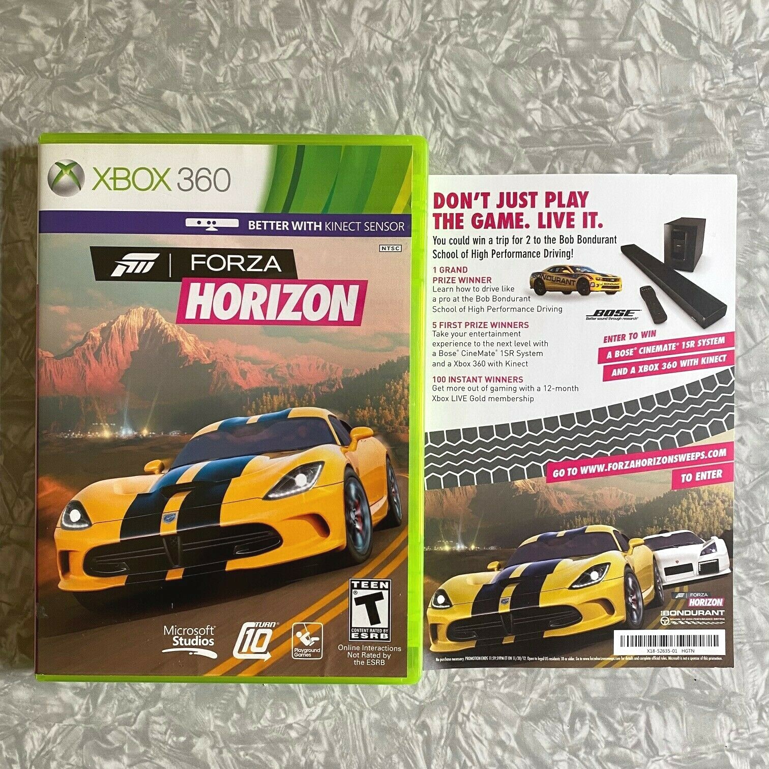 Forza Horizon XBox 360 Driving w/ Insert TESTED Fast Ship