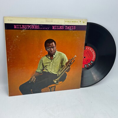 Miles Davis  Milestones 1958 Mono Original Vinyl LP Columbia 6 Eye Strong VG