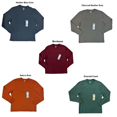 

Мужская мягкая футболка премиум-класса с круглым вырезом Essential с длинным рукавом Members Mark