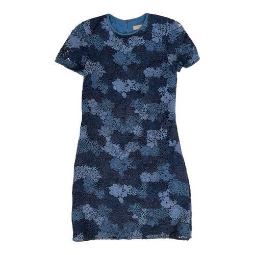 Burberry London SIZE 6 Blue Multi Lian Print Lace Overlay