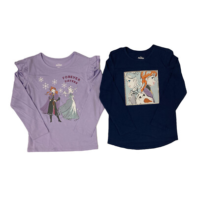 

Набор из 2 модных топов для девочек с лицензией Disney Frozen Elsa - Anna