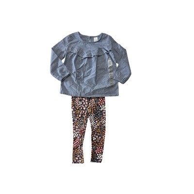 

Carters Baby Girl, комплект из 2 предметов: топа и леггинсов с длинными рукавами, Chambray/floral