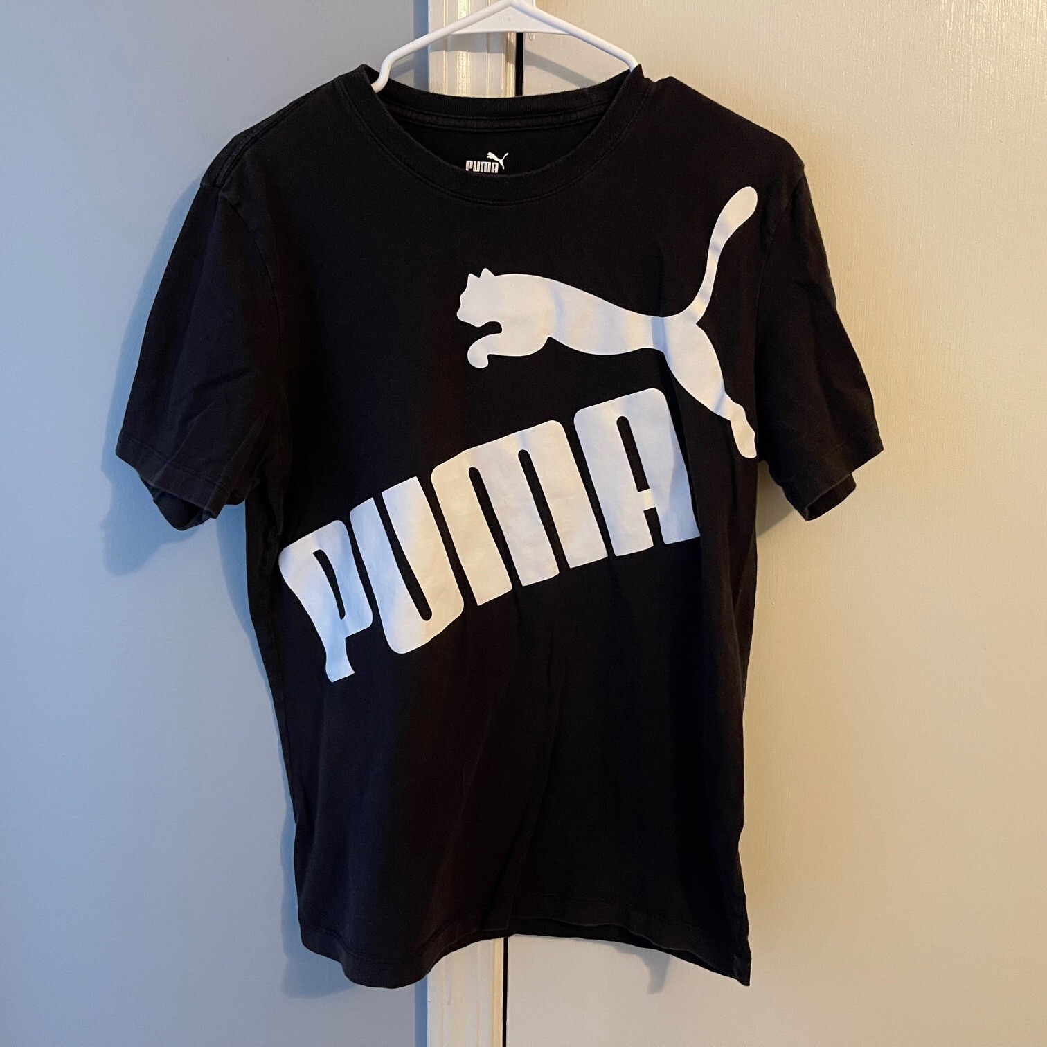Puma Over Sized Logo Spell Out Graphic Short Sleeve T-Shirt
