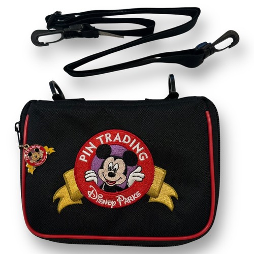Disney Parks Small Pin Trading Bag Crossbody w/ Strap Mickey