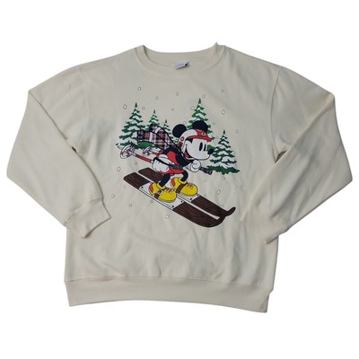 Зимняя толстовка с вышивкой Womens Character Soft C круглым вырезом горловины (Микки Маус, L)