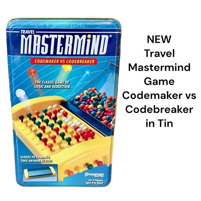 Travel Mastermind Game Codemaker vs Codebreaker in Tin Factory Sealed NEW