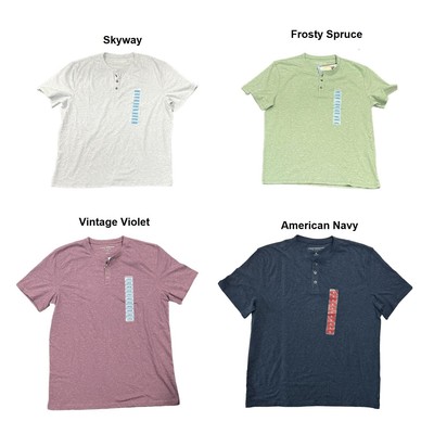 

Мужская футболка с коротким рукавом Henley с тремя пуговицами Lucky Brand