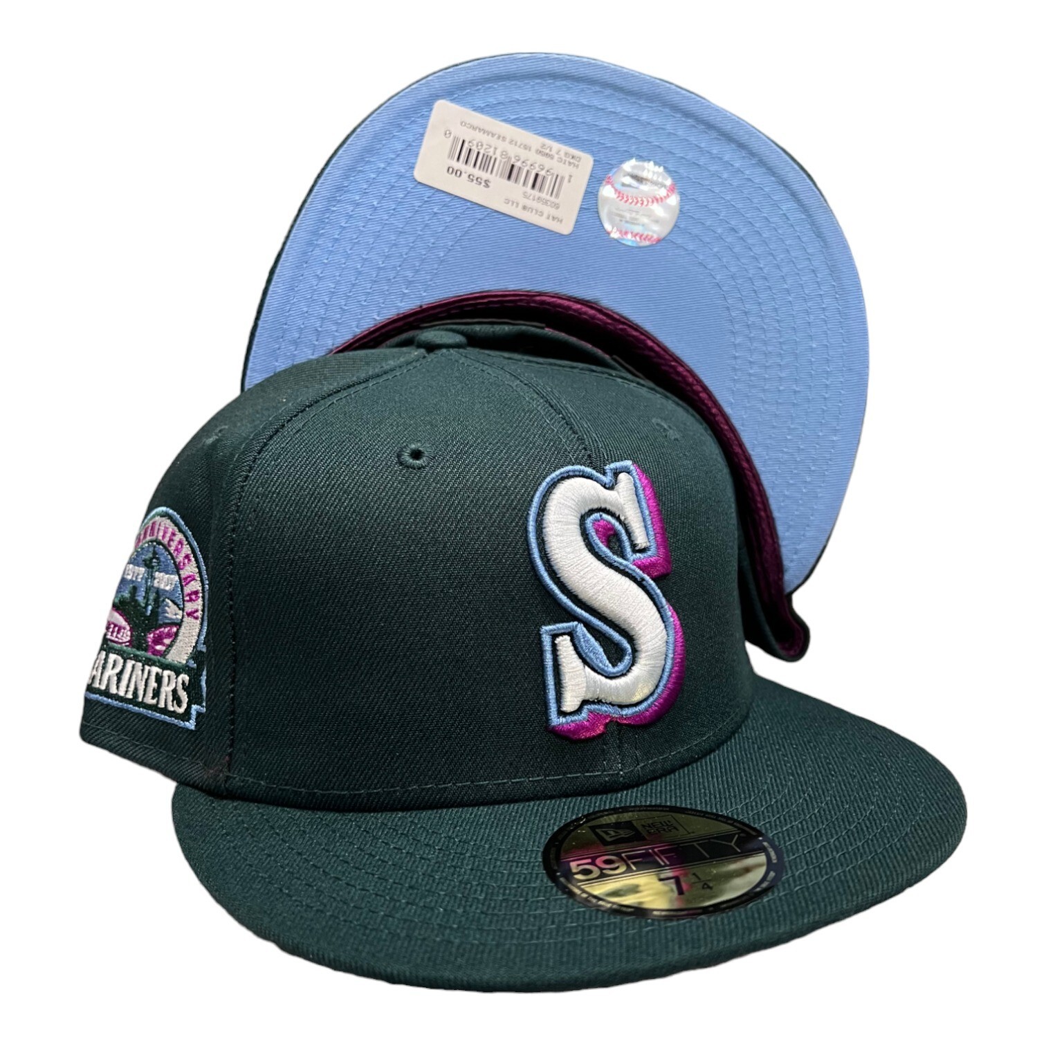 応援グッズ SEATTLE Mariners 59fifty new era 7 1/2 Seattle Mariners Hat Men 7 1/2 Green Orange 59Fifty New Era
