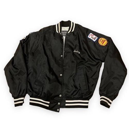 aere vintage stain jacket ジャケット 38 ブラック MAXWEAR Leather Jacket Mens 38R Black Green Trim Full Zip