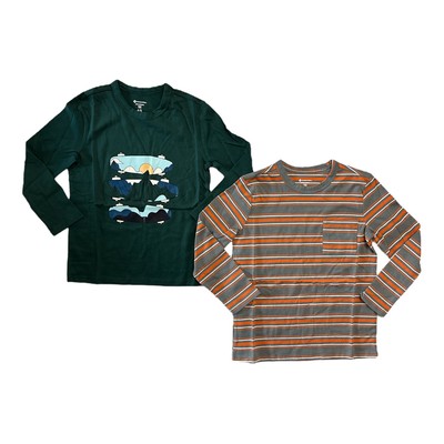 

Комплект из двух футболок My Favorite с длинными рукавами от Mark Boys, Hunter elegance/grey flannel stripe