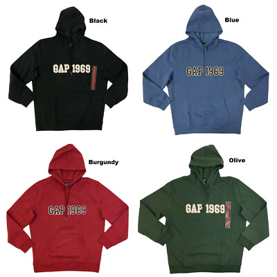 Толстовка с капюшоном и логотипом Gap Men's Applique Fleece 1969 Logo с карманом кенгуру