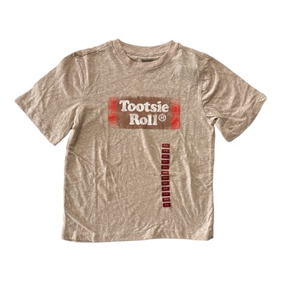 Детская винтажная футболка Tootsie Roll Унисекс с графическим трафаретным принтом и коротким рукавом
