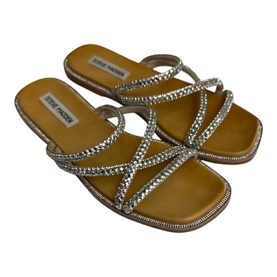 

Steve Madden Женские сандалии SPICE Bling Square Open Toe Easy Slide-On