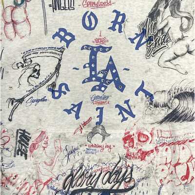 Pre-owned Saint Michael X Readymade Born & Raised Graffiti Hooded Sweatshirt Multi In Multicolor