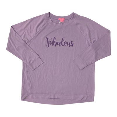 

isaac Mizrahi Женская Массивная Туника Meredith с Длинным Рукавом, Lilac petal