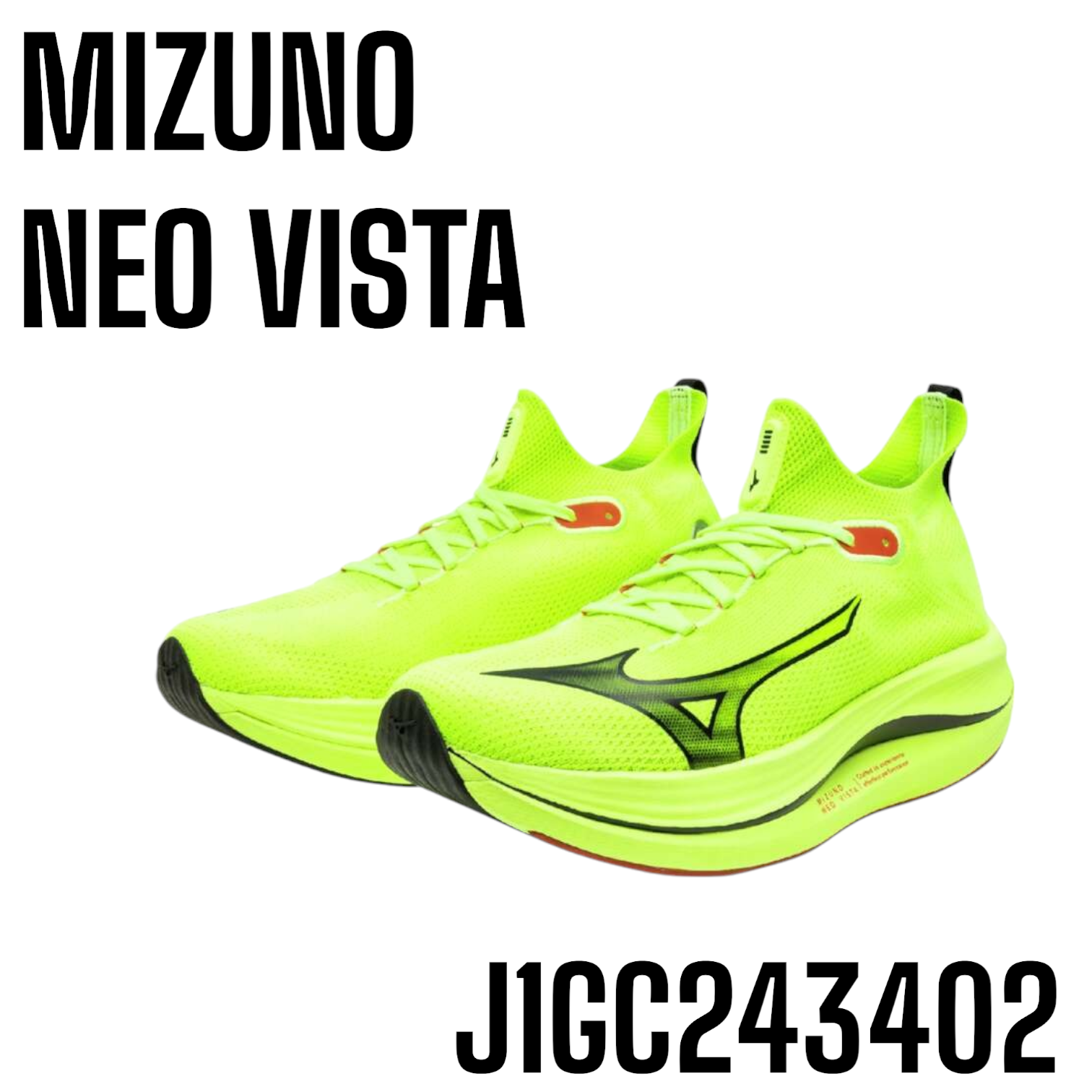 Mizuno NEO VISTAネオビスタ　 ランニングシューズ ネオンイエロー Mizuno NEO VISTAネオビスタ ランニングシューズ ネオンイエロー
