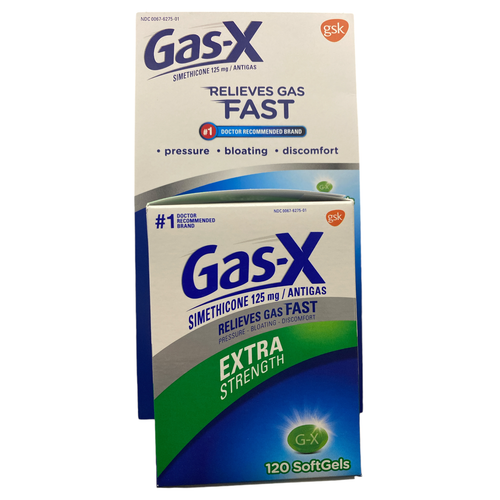 Мягкие гели Gas-X Extra Strength Gas Relief, Симетикон, 125 мг, 120 карат