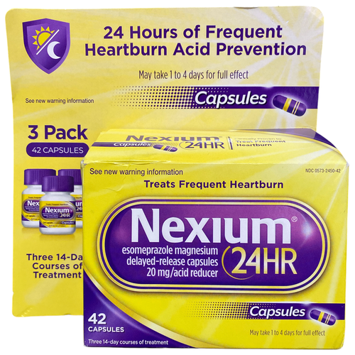 Капсулы для снижения кислотности и облегчения изжоги Nexium 24HR, 42 карата