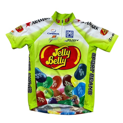 vintage Santini Jelly Belly Trikot Gr. S BW 46cm Bike Shirt