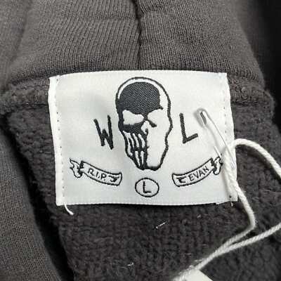 Pre-owned Warren Lotas Hometown Hooded Sweatshirt Stone Wash In Grey